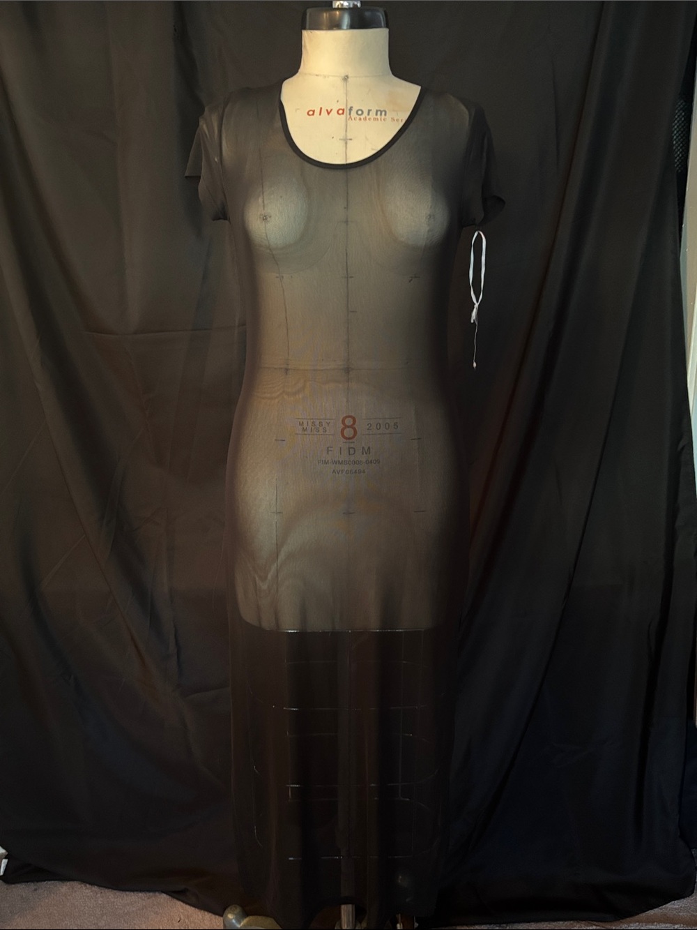 Sheer Black Maxi Bodycon Dress